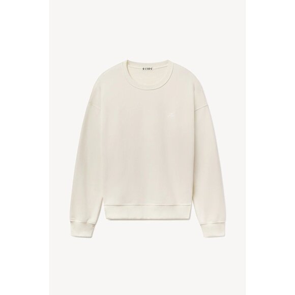 Eterne Oversized Crewneck Sweatshirt in Cream Large New Womens Pullover - Picture 9 of 16